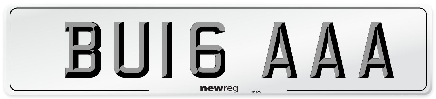 BU16 AAA Number Plate from New Reg